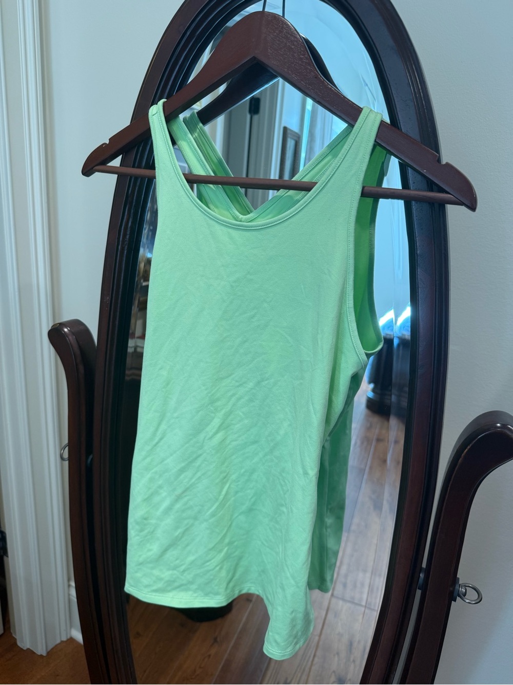 ALO Yoga Neon Green Racerback Tank Top, Size S